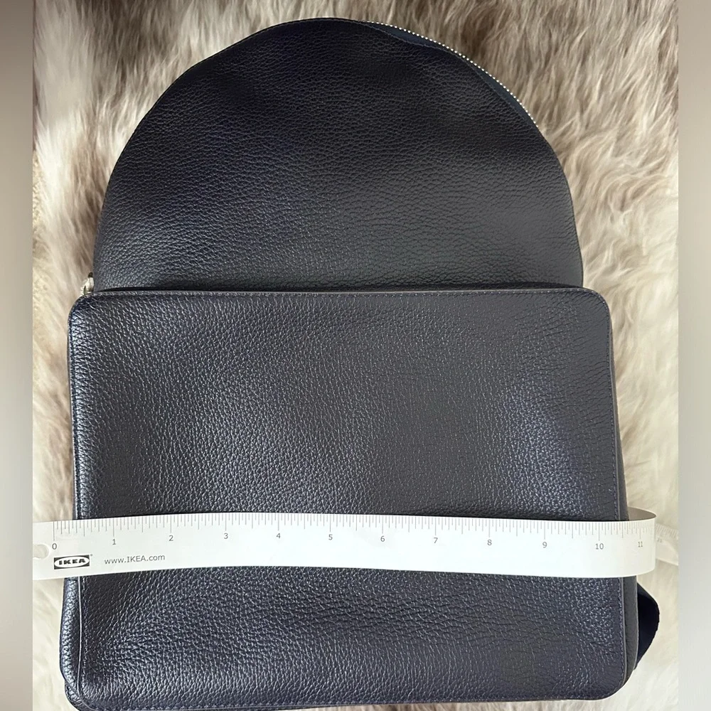 Anya Hindmarch leather backpack in dark blue | unisex